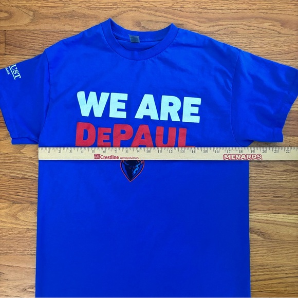 Gildan Depaul T-Shirt Adult Medium Blue Top “We Are DePaul” Blue Demons NCAA - Picture 4 of 5